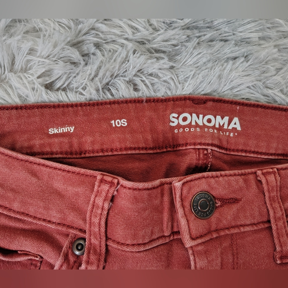 Sonoma Women's Size 10S Rust-colored Skinny Jeans - Picture 3 of 8